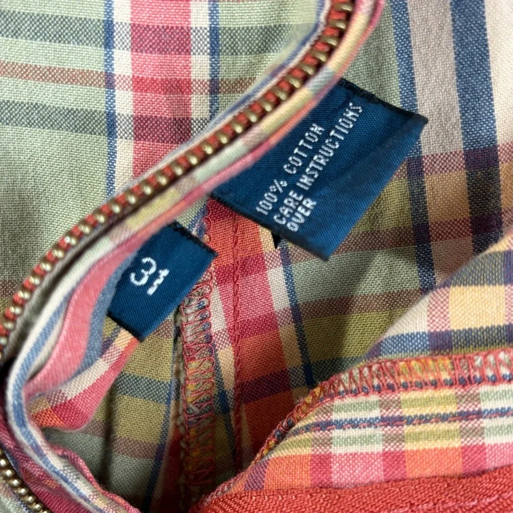 Polo‎ Ralph Lauren Tyler Short Mens 31 Plaid Pleated Cotton Multi Color Preppy